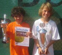 Vereinsduell im U10-Finale in Leutkirch - Horacio Vercher-Gieseler (Zweiter) und Felix Dunger (Sieger)
